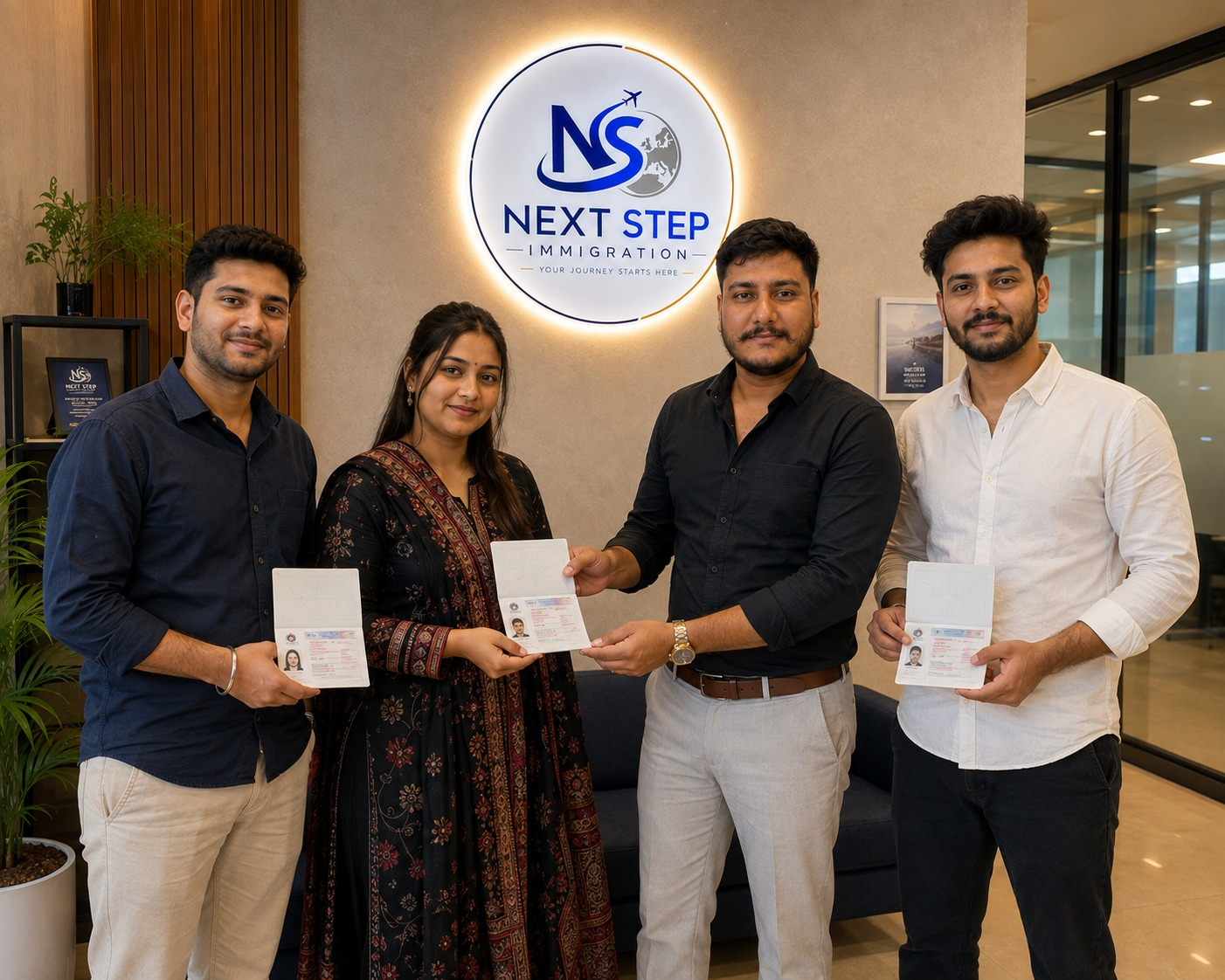 Next Step Immigration team with clients
